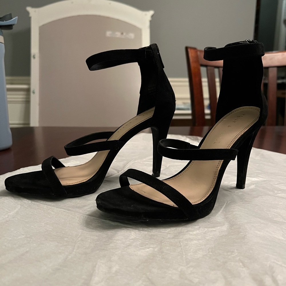 Black Strap Heels
